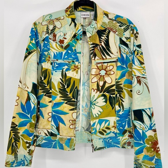 Chico's Clothing 3pc Bundle Sz 2/US 12 1 Pair Of Wknds Pants, 1 Shirt, 1 Jacket - Picture 2 of 16